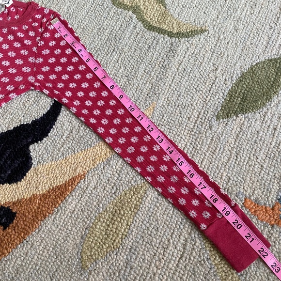 Next Era I 90s I Novelty Daisy Print Thin Rib Thermal-Like Top - Picture 6 of 13